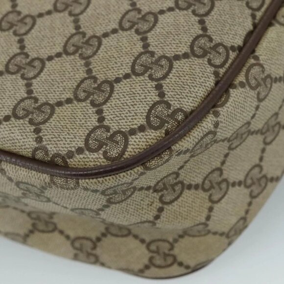 GUCCI GG Supreme Web Sherry Line Shoulder Bag PVC Beige Red 89 02 077 Auth 94269 - Picture 5 of 16